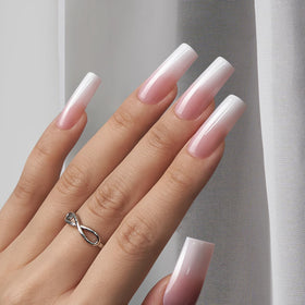 BTArtboxnails close-up of pink-to-white gradient texture for smooth finish