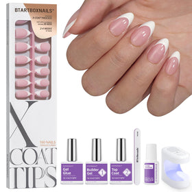 BTArtboxnails kit front view showing complete French manicure set and convenience