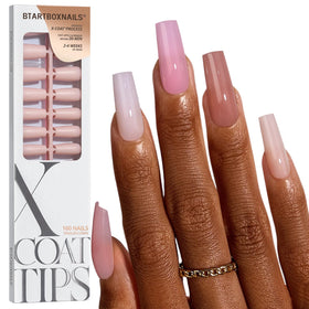 BTArtboxnails front packaging showcasing 5 nude shades and 160-piece kit