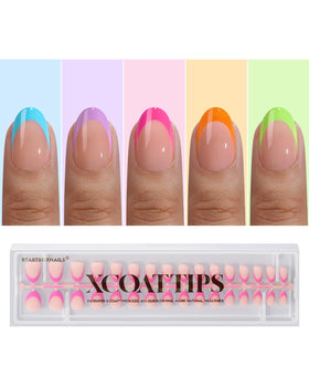 BTArtboxnails front packaging showing 160 bright pastel French tips, quick salon results