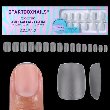 BTArtboxnails front packaging showing 160 clear tips and quantity benefit