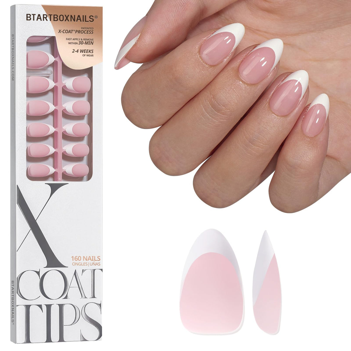 BTArtboxnails front packaging showing French gel tips and quick application benefit