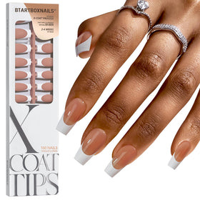 BTARTBOXNAILS front packaging showing full French-tip set and value