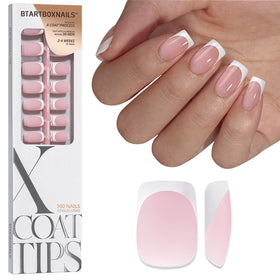 BTArtboxnails packaging front view showing complete French tip set and benefits