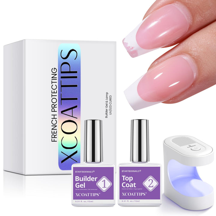 BTArtboxnails kit front packaging showing complete duo and lamp for easy use