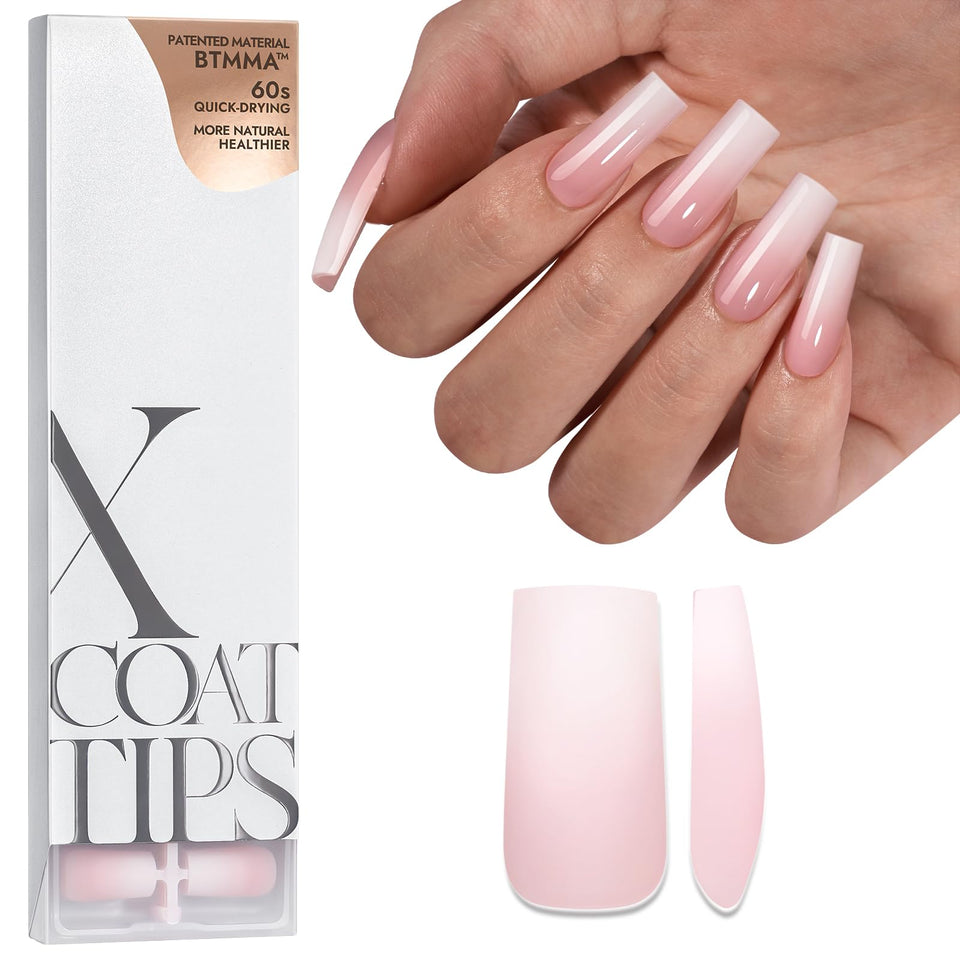 BTArtboxnails front packaging showing ombre square tips and quick benefits