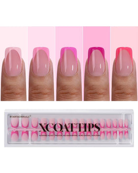BTArtboxnails front packaging showing 160 pink French tips and easy application