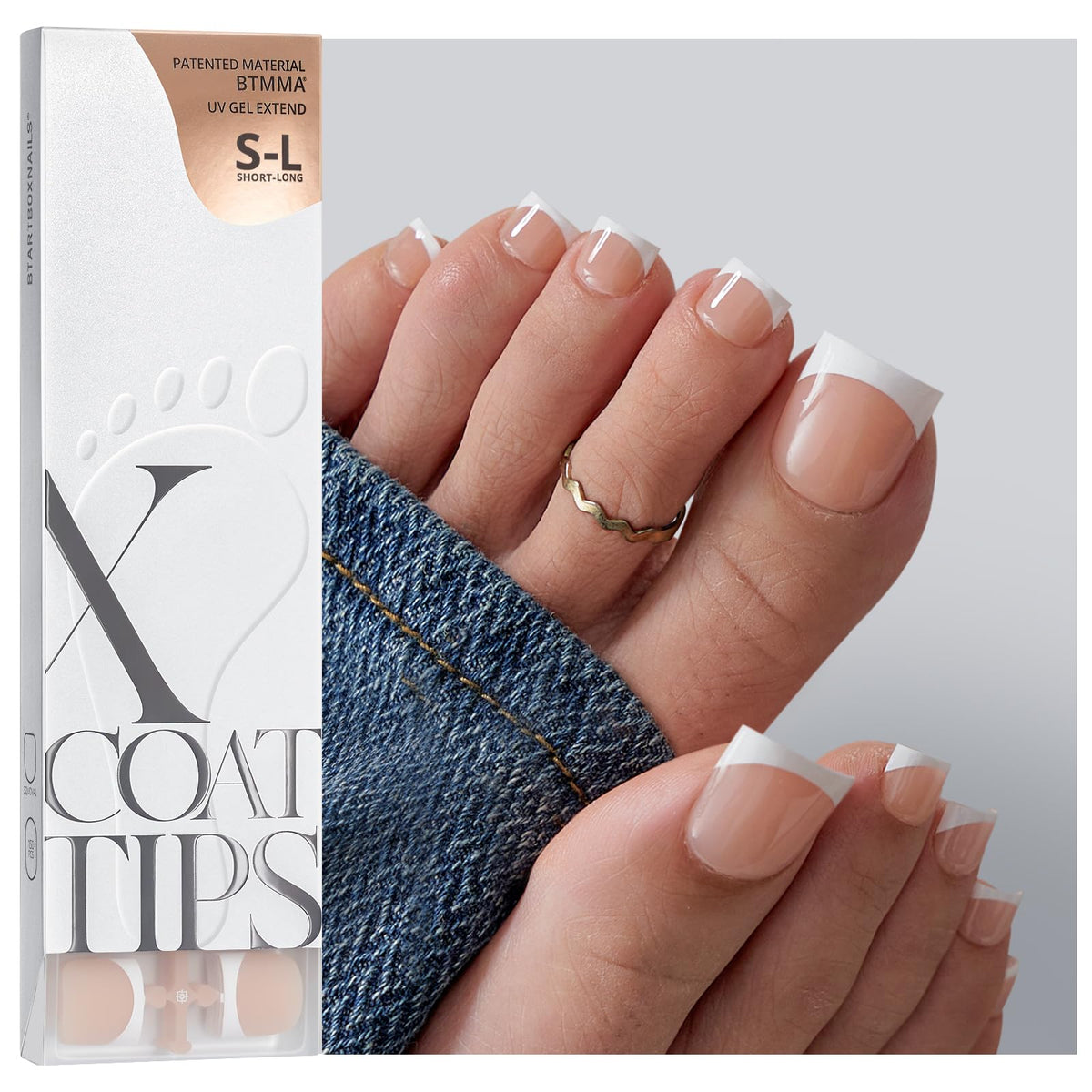 BTArtboxnails front packaging showing 150 XCOATTIPS for convenient storage and selection