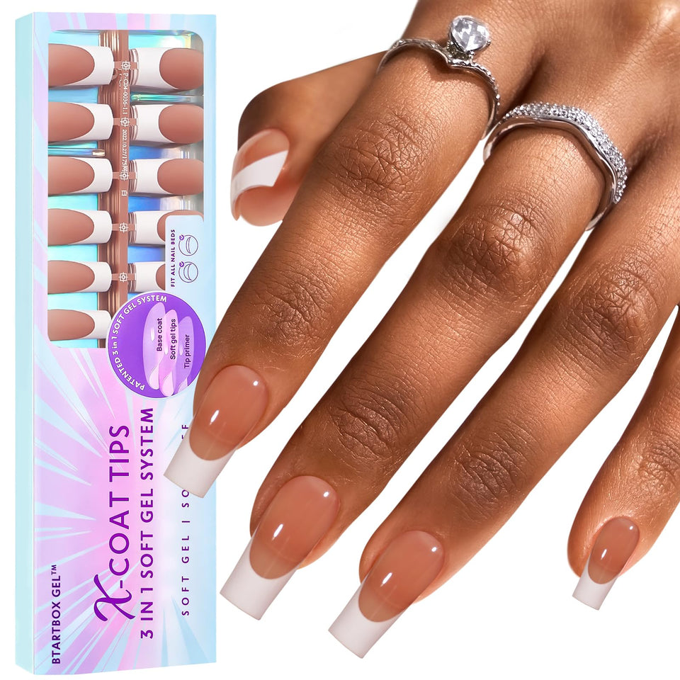BTArtboxnails front packaging showing 150-piece French tip kit and convenience