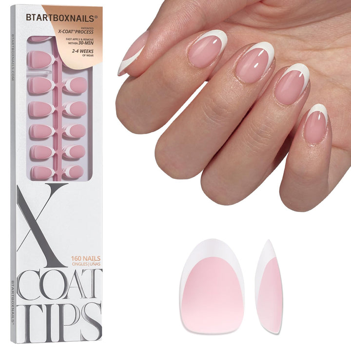 BTArtboxnails front packaging showing kit contents and French tips benefit quick setup