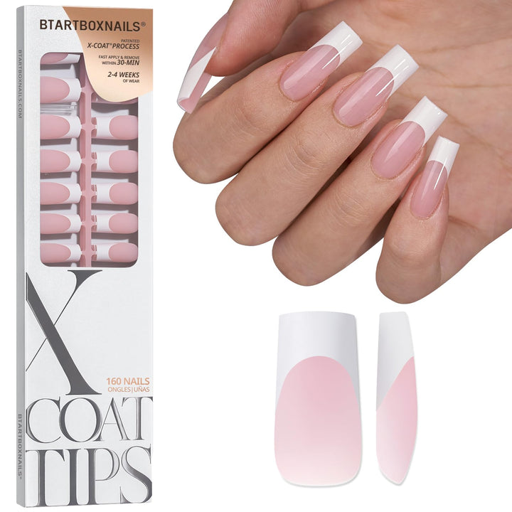BTArtboxnails front packaging showing 160-piece French tip kit for versatile use