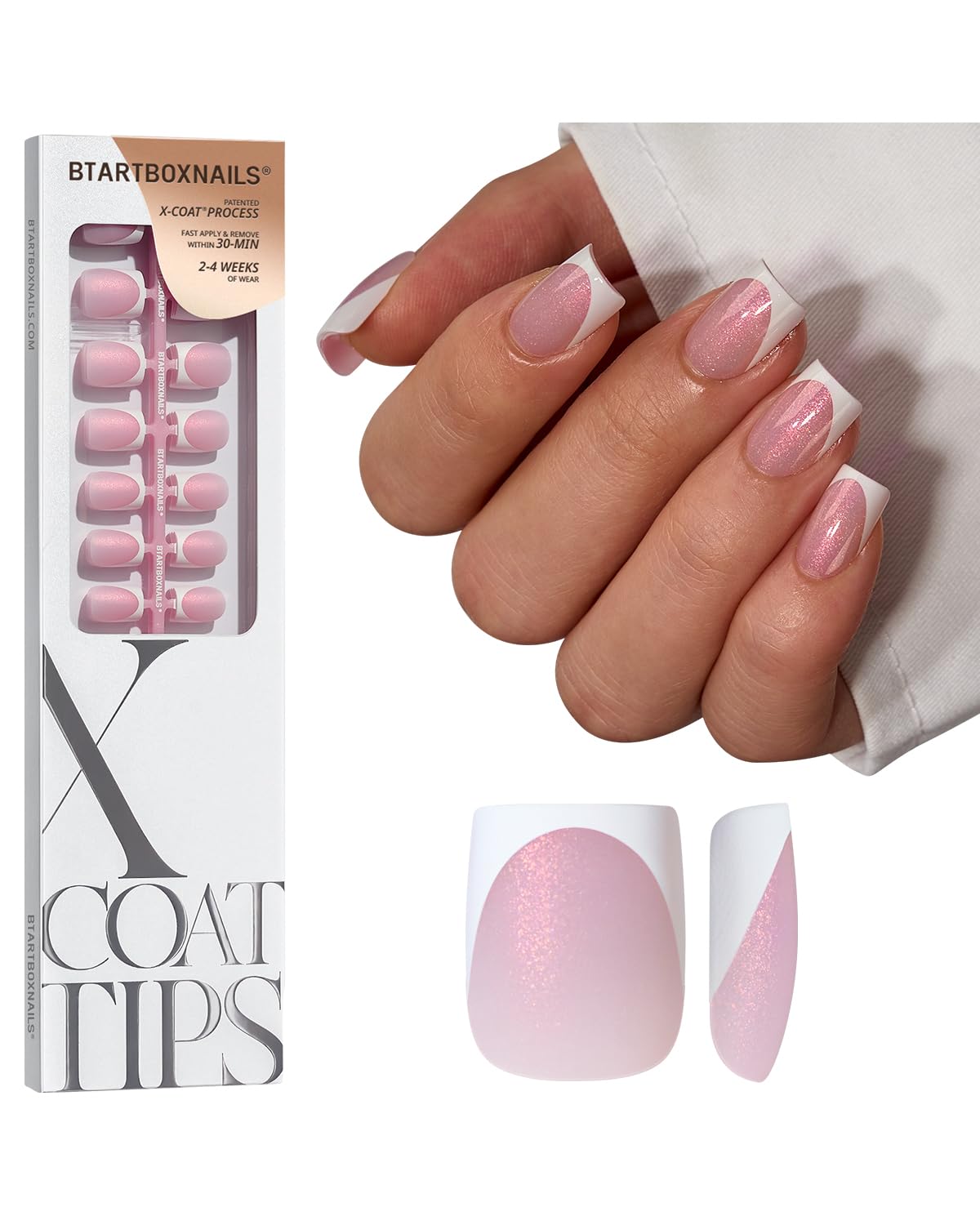 BTArtboxnails front packaging showing 96-piece set and shimmer finish for easy selection