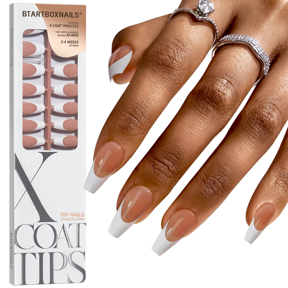 BTArtboxnails front packaging showing 160-piece French tip set and value
