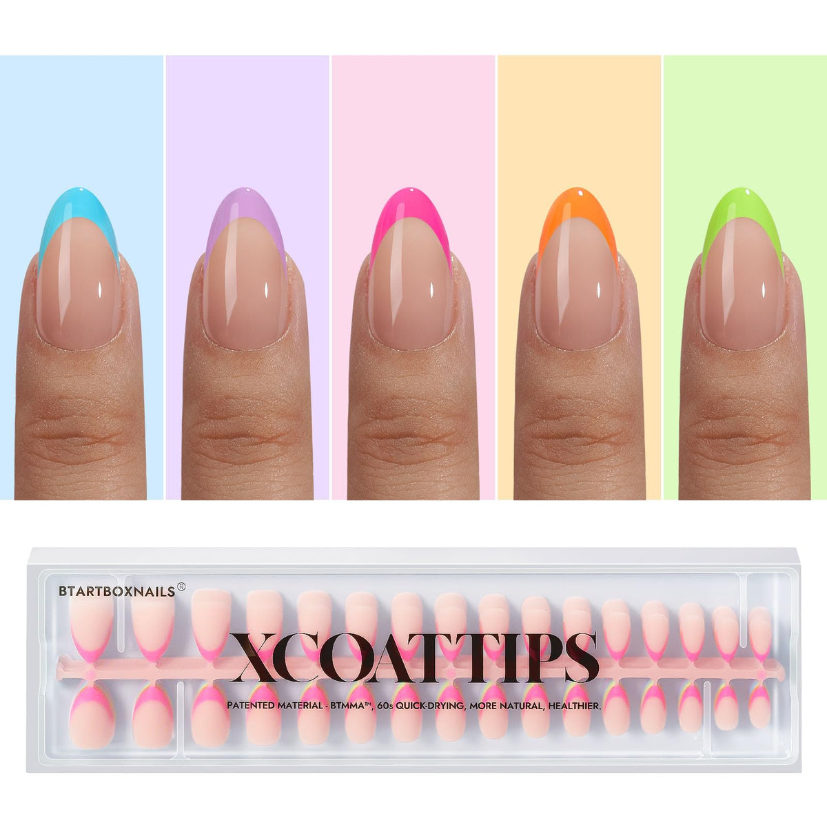 BTArtboxnails front packaging showing kit and 160 pieces benefit quick setup