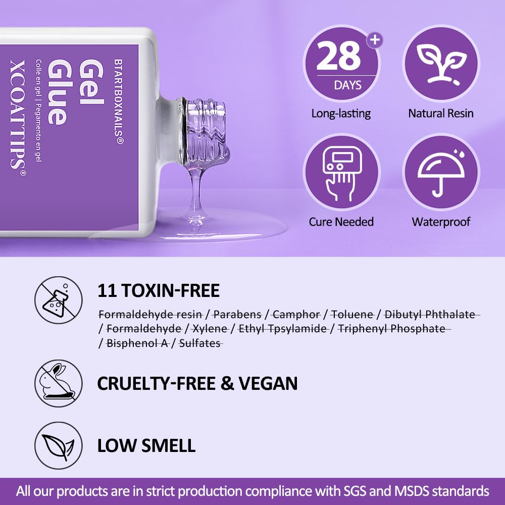 BTARTBOXNAILS gel glue nozzle detail for accurate tip adhesion