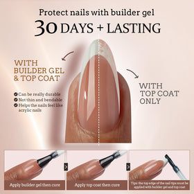 BTArtboxnails in use applying builder gel over tip showing quick DIY salon-quality finish benefit