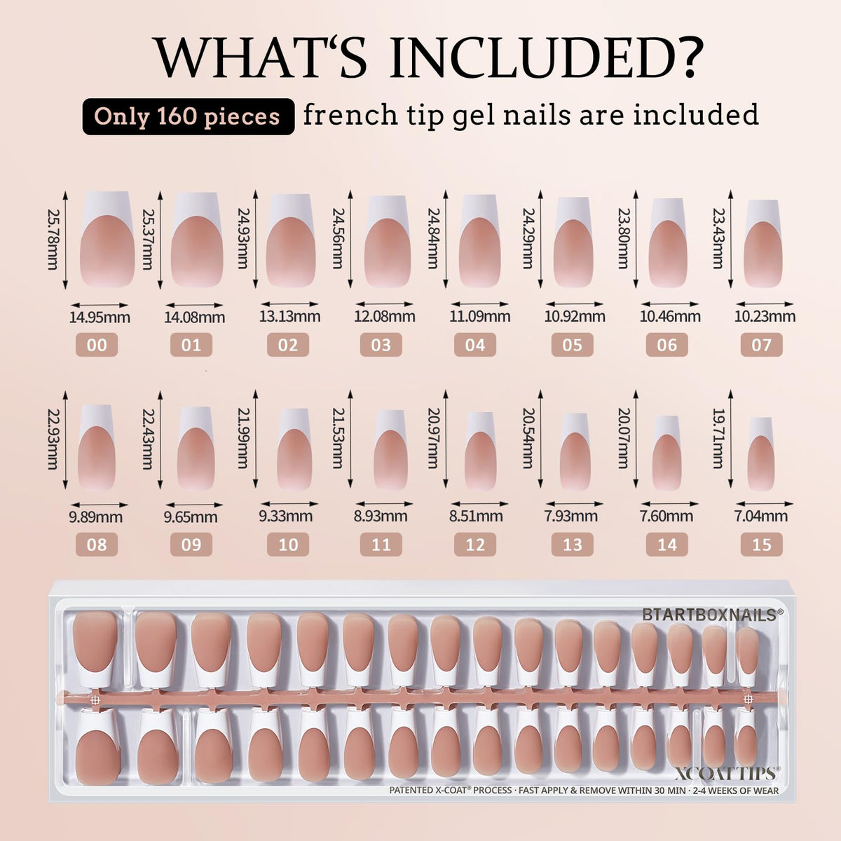 BTARTBOXNAILS X-COAT process label close-up highlighting long wear