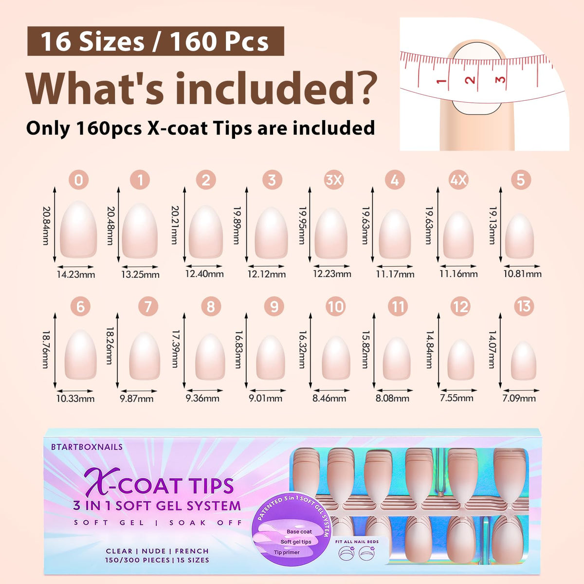BTArtboxnails lifestyle photo on hands showing natural-looking short almond finish