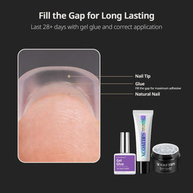 BTArtboxnails finished short square manicure lifestyle shot for everyday wear