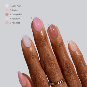 BTArtboxnails press-on nails being applied by hand demonstrating easy home use