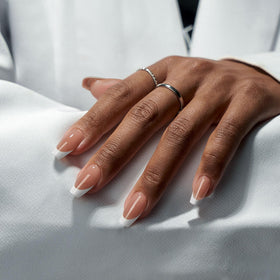 BTArtboxnails array of short coffin brown press-on tips showing size variety and fit benefit