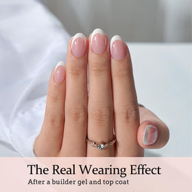 BTArtboxnails side profile displaying tapered fit that contours natural nails comfortably