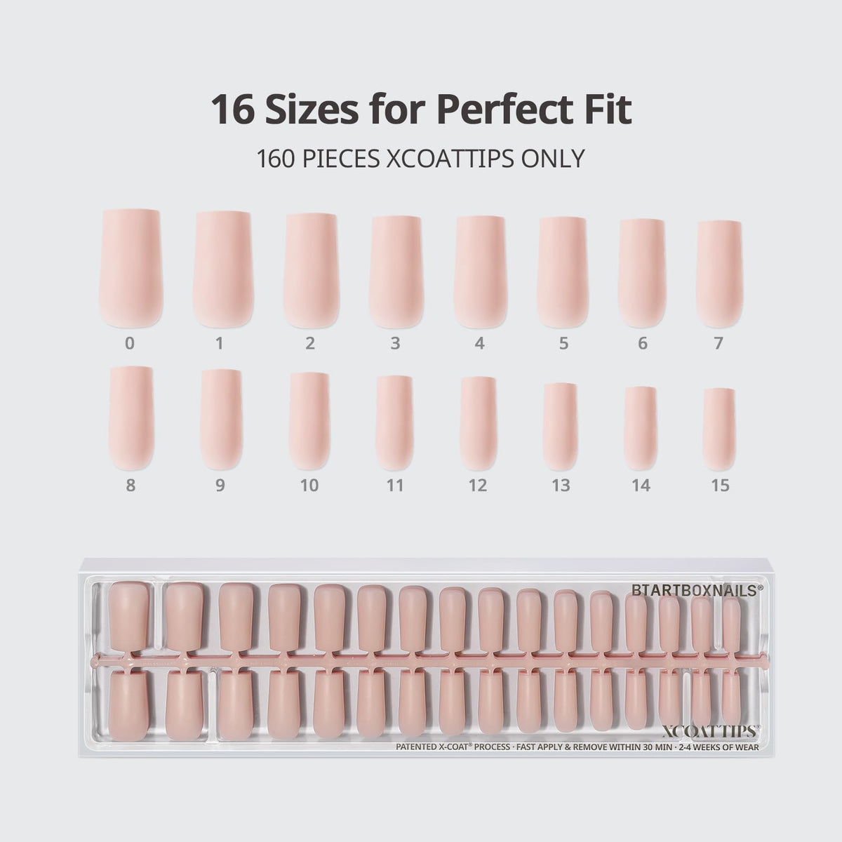 BTArtboxnails side profile of long square nail shape, durable natural look benefit