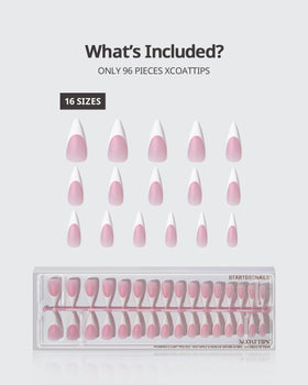 BTArtboxnails layout of 16 sizes and contents shows selection variety and easy matching benefit