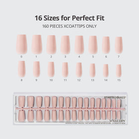 BTArtboxnails layout showing 16 sizes and 160 nails for perfect fit