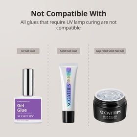 BTARTBOXNAILS kit next to a ruler to show bottle sizes and portability for travel-ready mani kits