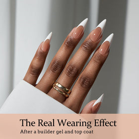 BTARTBOXNAILS laid-out 150-piece set showing sizes and included pre-applied base