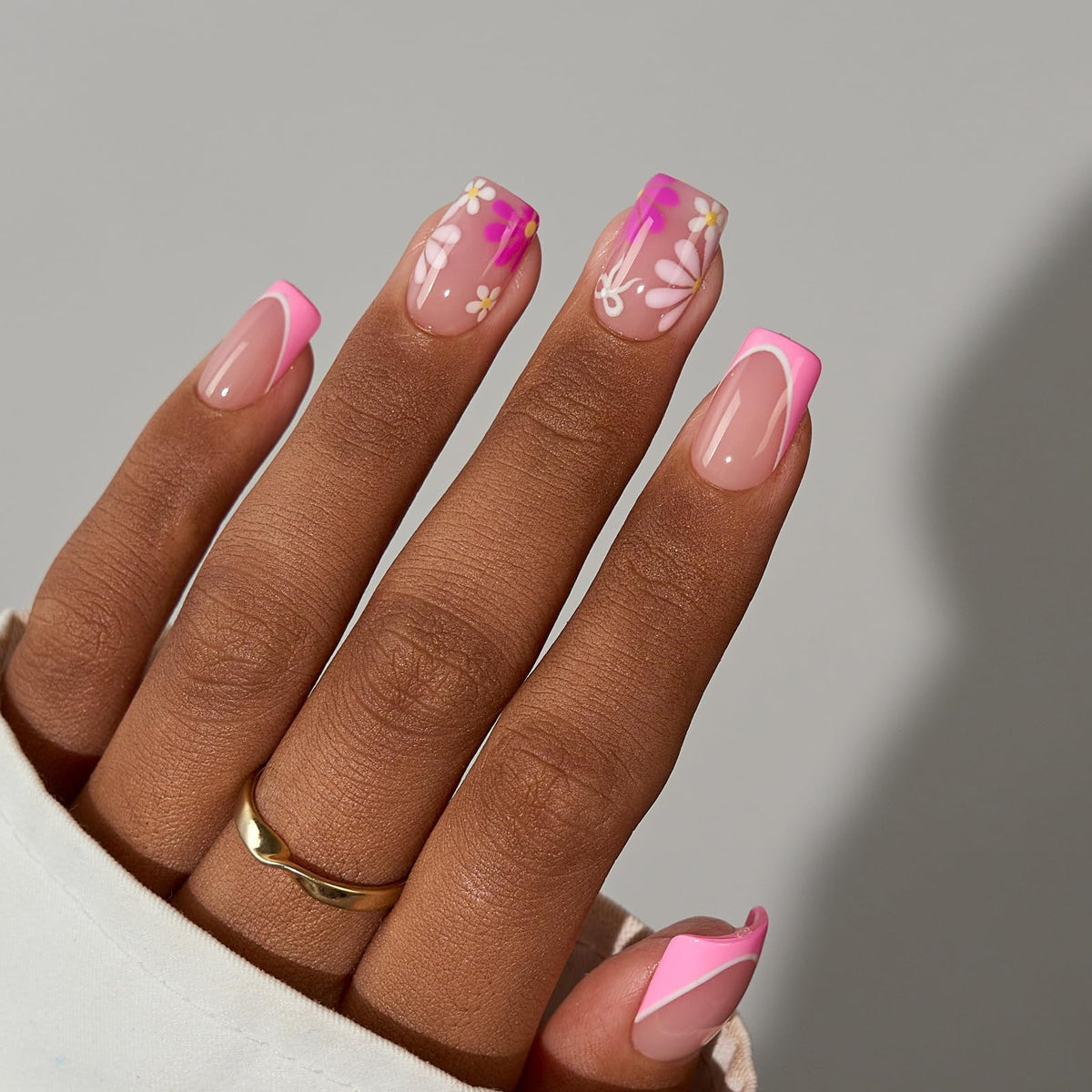BTArtboxnails soft gel bent slightly to show flexible comfortable fit