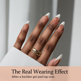 BTArtboxnails tip translucency under UV light demonstrating X-COAT curing