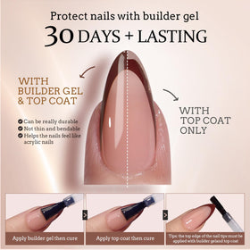BTArtboxnails worn on hand in lifestyle shot showing natural look