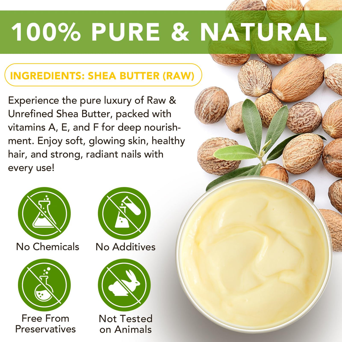 Btefls shea butter creamy texture close-up for smooth hydration