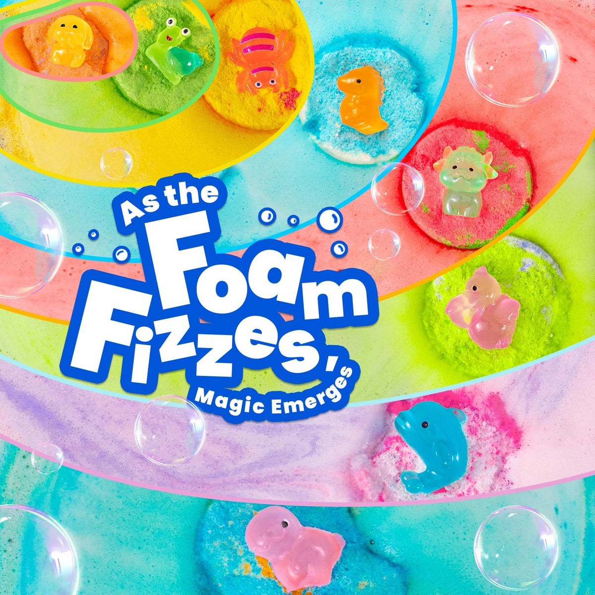 BubbleTail toy reveal in bathtub with child-friendly surprise and joyful engagement