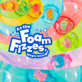 BubbleTail toy reveal in bathtub with child-friendly surprise and joyful engagement