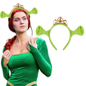 Bufeti ogre green ears headband front view showing bold color and fun appeal