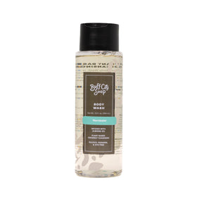 Buff City Soap front packaging showing Narcissist bottle and label benefits