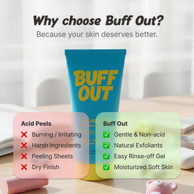 BuffOut label close-up featuring ingredient list for informed purchase decisions