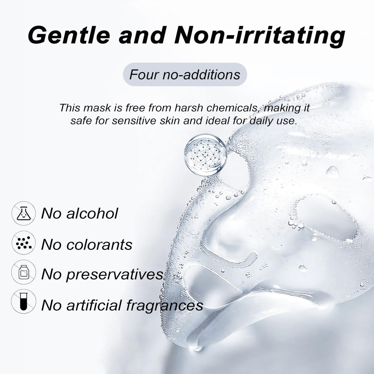 Bukamkom removed transparent hydrogel showing cling and lasting contact