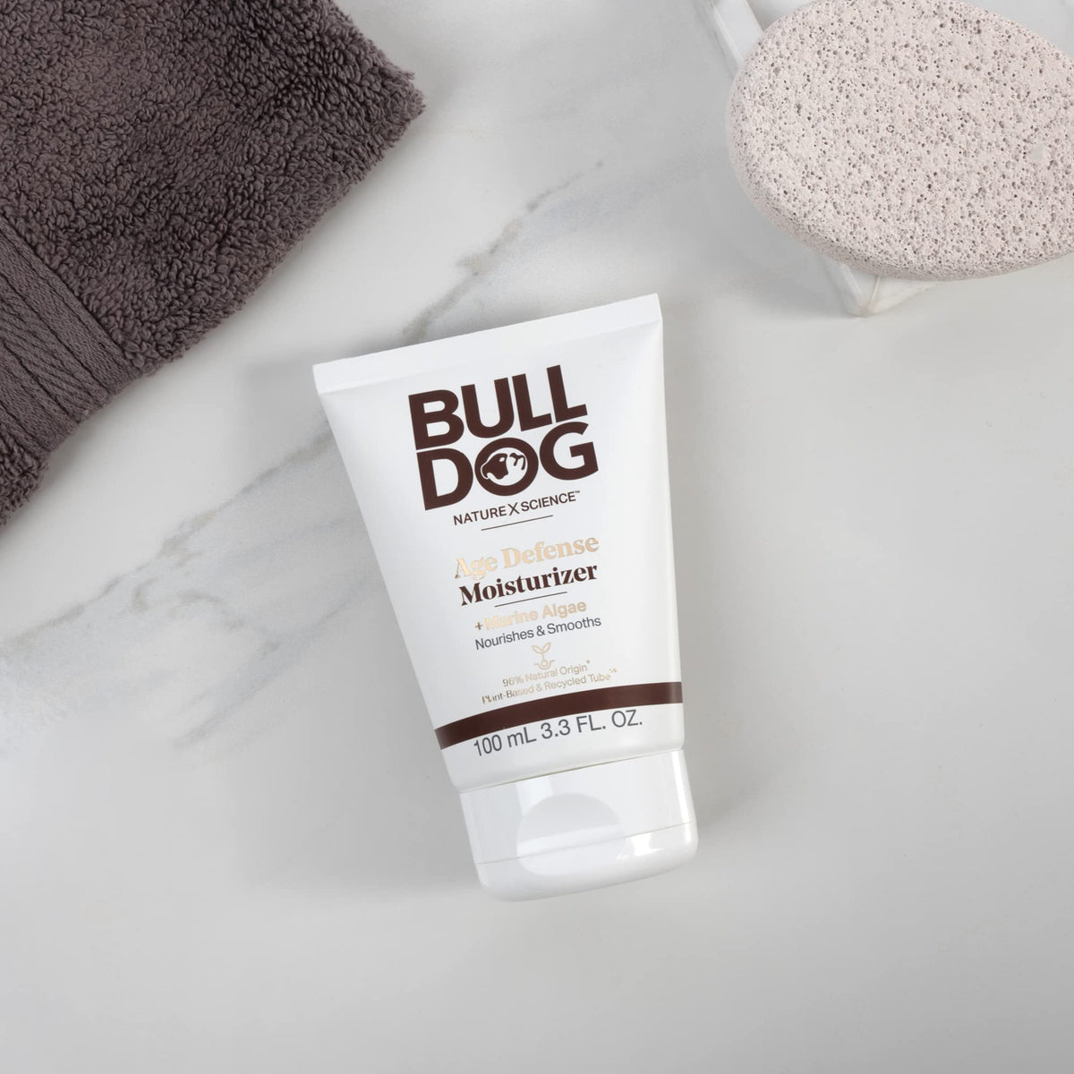 Edgewell Bulldog cream being applied on hand to show easy spread and quick absorption