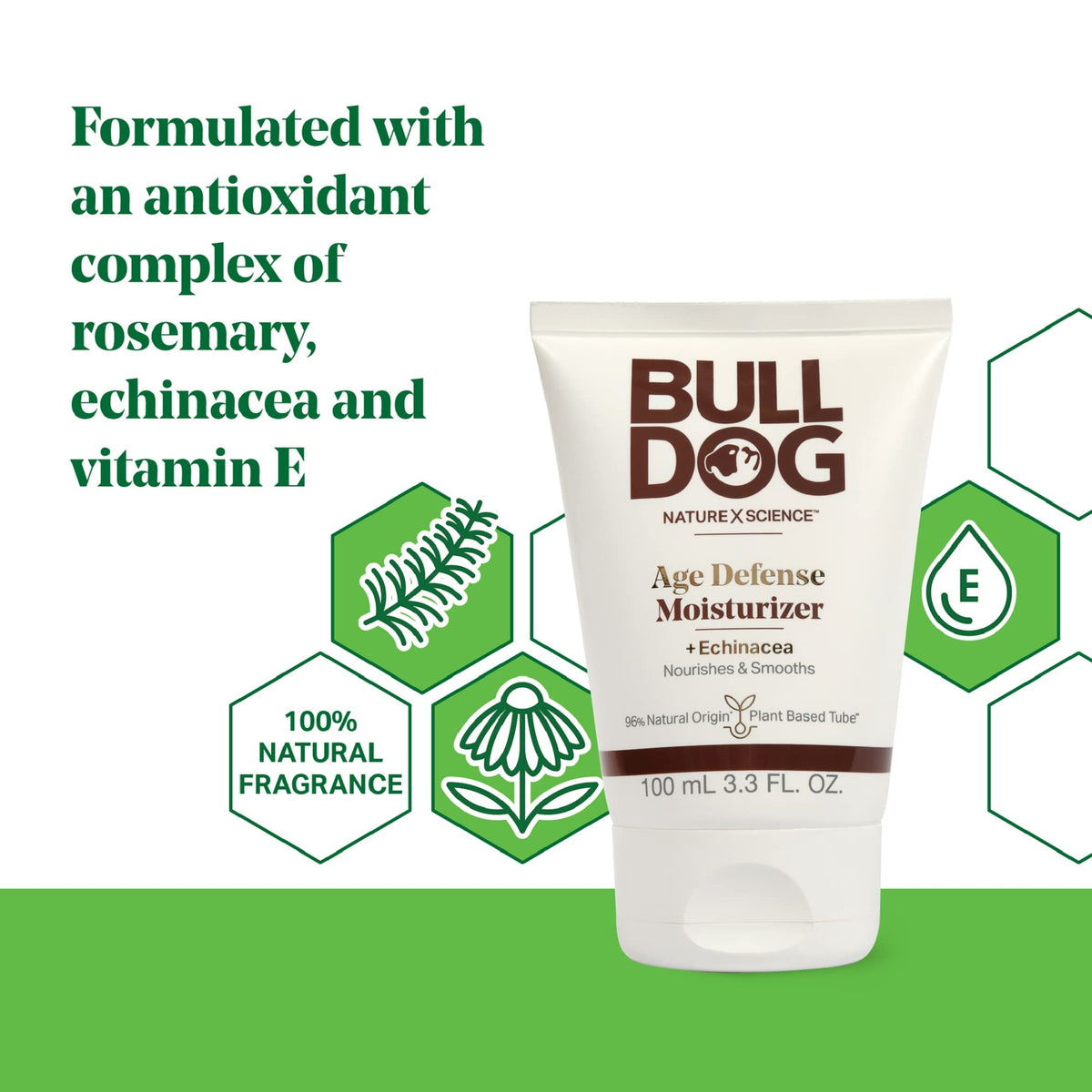 Edgewell Bulldog cream texture close-up demonstrating lightweight absorbent finish