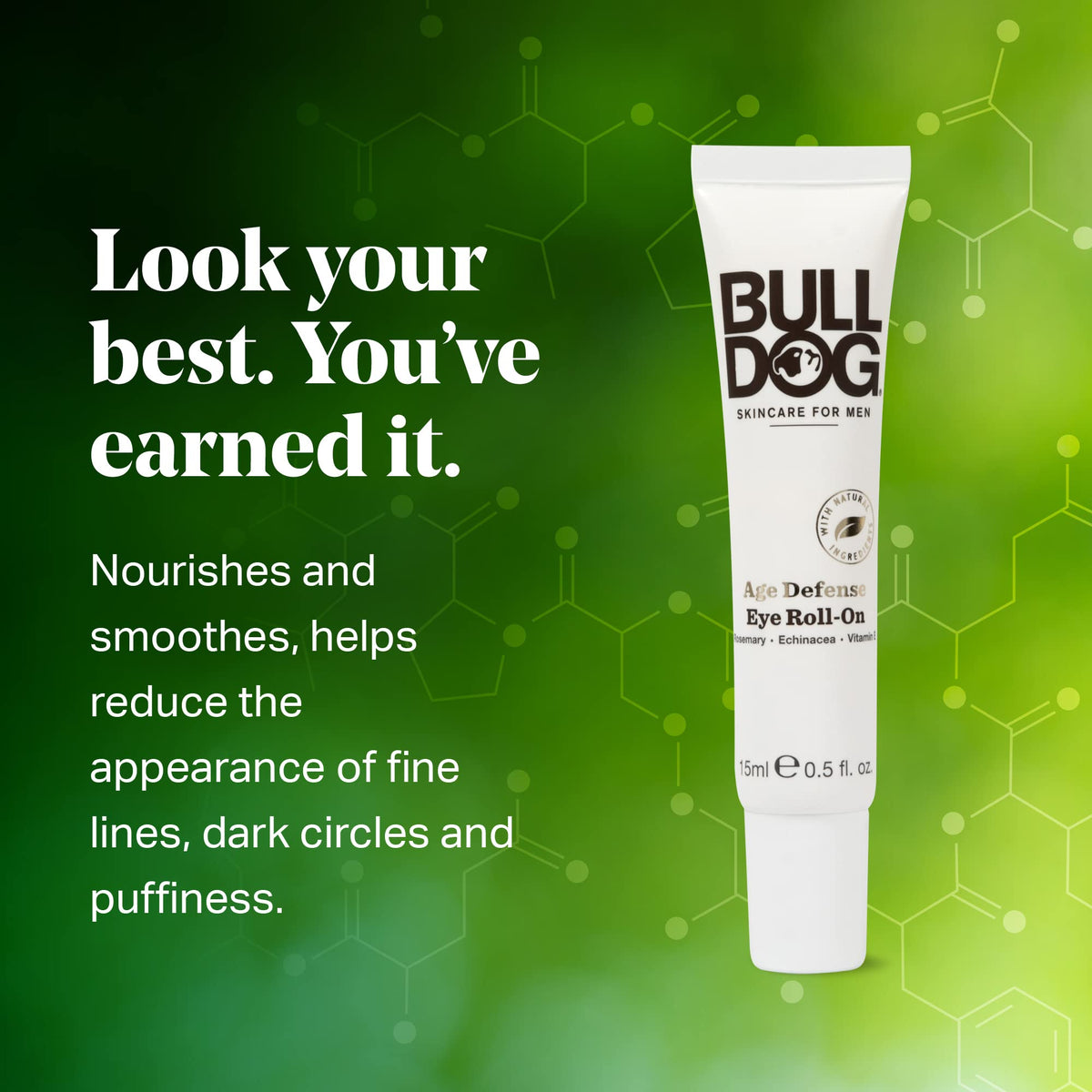 Bulldog Skincare for Men rosemary and echinacea ingredient focus for antioxidant boost