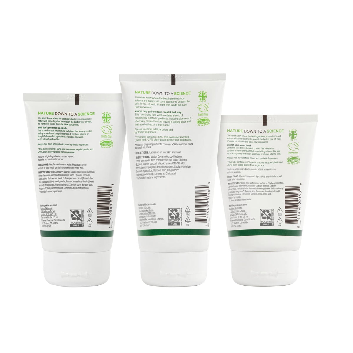 Bulldog Original face wash pump in use cleansing skin for refreshed feeling benefit