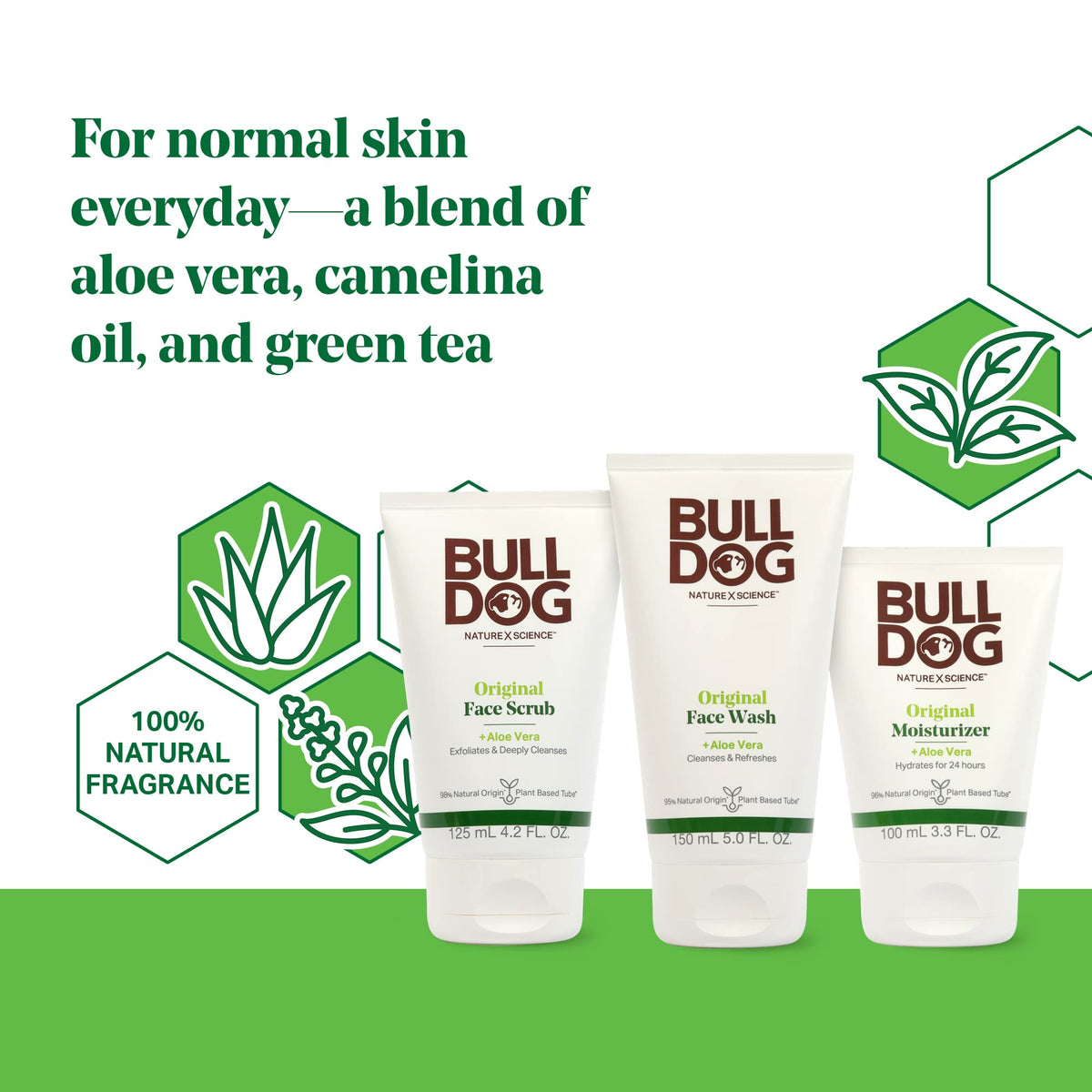 Bulldog Original moisturizer tube close-up showing texture for lightweight hydration benefit