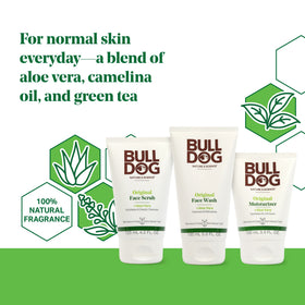 Bulldog Original moisturizer tube close-up showing texture for lightweight hydration benefit
