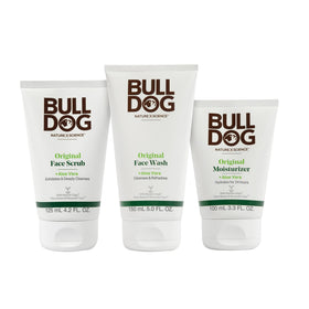Bulldog Original full face kit front view showing three products and easy routine benefit