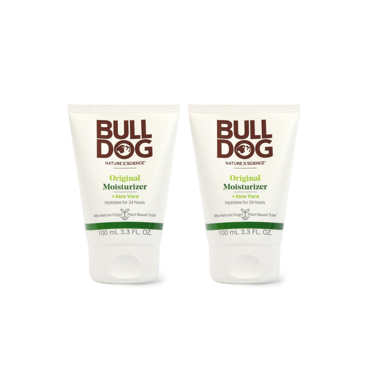 Bulldog moisturizer front packaging showing product and brand for clear choice