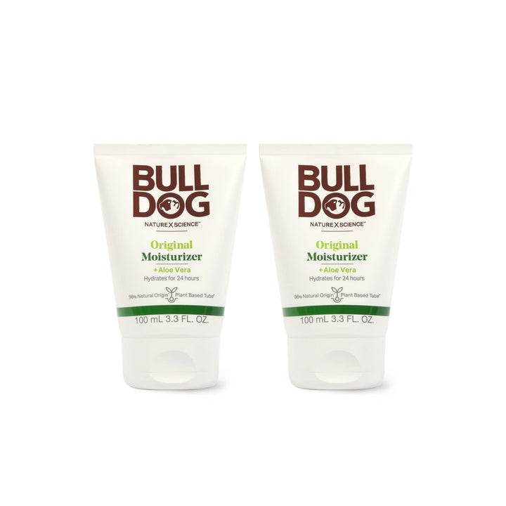 Bulldog moisturizer front packaging showing product and brand for clear choice
